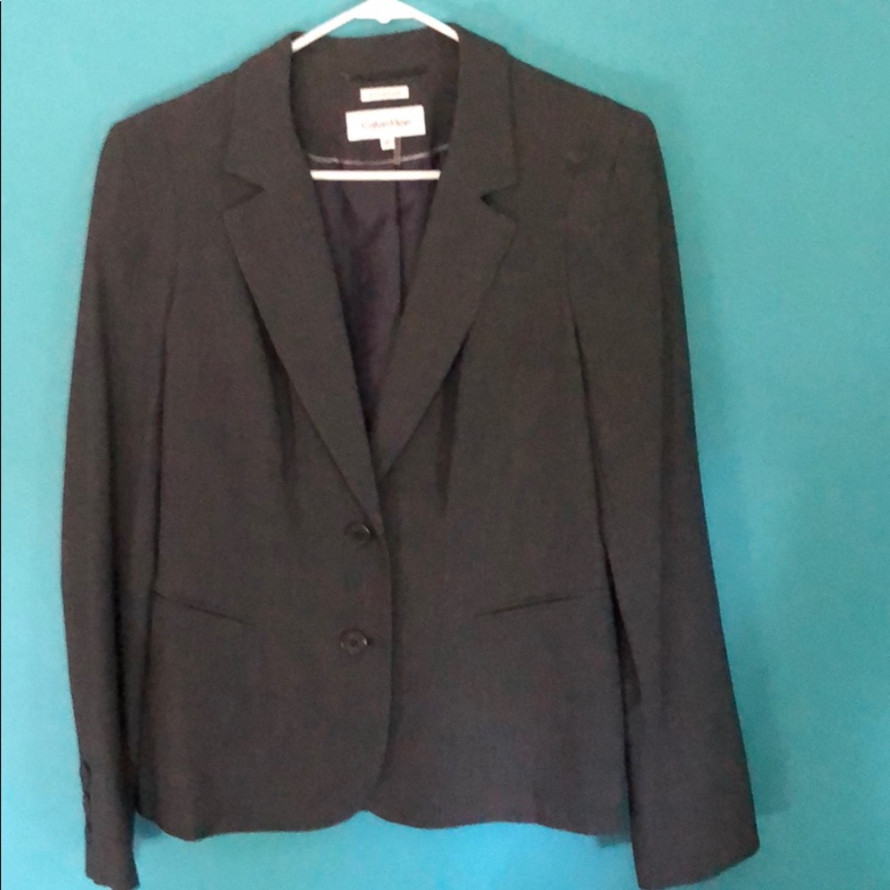 Gray Suit Jacket by Calvin Klein